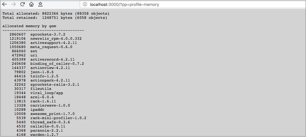 memory profiler rack-mini-profiler